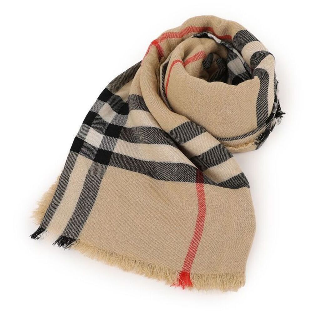 Check Wool Scarf - Picture 2 of 7